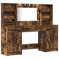 Комплект тоалетно шкафче с рафт 3 pcs Димян дъб Инженерно дърво