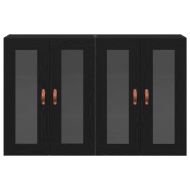 Стенни шкафове 2 pcs Черния дъб 69,5 x 34 x 90 см