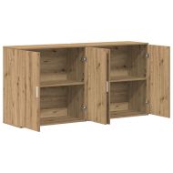 Служебен шкаф 2 pcs Дъб 79 x 38 x 80 см Инженерно дърво