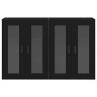 Стенни шкафове 2 pcs Черния дъб 69,5 x 34 x 90 см