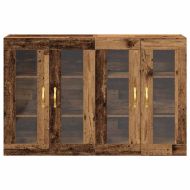 Стенни шкафове 2 pcs Старо дърво 69,5 x 34 x 90 см