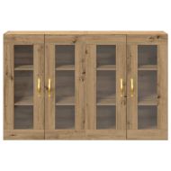 Стенни шкафове 2 pcs Дъб 69,5 x 34 x 90 см Инженерно дърво