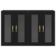 Стенни шкафове 2 pcs Черния дъб 69,5 x 34 x 90 см