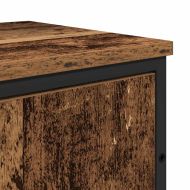 Комплект мебели за баня с врата 2 pcs Кафяво Инженерно дърво