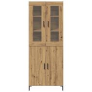 Висок шкаф 2 pcs дъб артизан 69,5 x 34 x 180 см Инженерно дърво