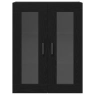 Висок шкаф 2 pcs Черен дъб 69,5 x 34 x 180 см Инженерно дърво