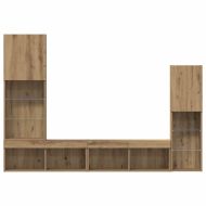 ТВ шкаф 4 pcs дъб артизан Инженерно дърво