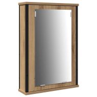 Комплект мебели за баня с рафт 3 pcs Дъб Инженерно дърво