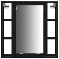 Модулни единици за баня с рафт 3 pcs Черно Инженерно дърво