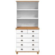 хранилка ASKIM Бяло 91 x 40 x 200.5 см Масивна борова дървесина