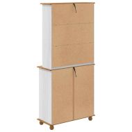 хранилка ASKIM Бяло 91 x 40 x 200.5 см Масивна борова дървесина