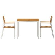 Комплектзахраненевградината 3 pcs Кафяво Масивно акациево дърво