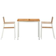 Комплектзахраненевградината Кафяво Масивно тиково дърво