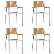 Комплектзахраненевградината Кафяво Масивно тиково дърво