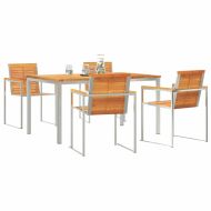 Комплектзахраненевградината 5 pcs Масивно акациево дърво