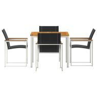 Комплектзахраненевградината 5 pcs Солидно тиково дърво