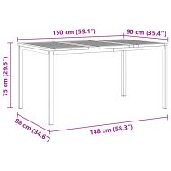 Комплектзахраненевградината 5 pcs Масивно тиково дърво