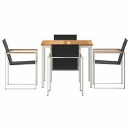 Комплектзахраненевградината 5 pcs Солидно тиково дърво