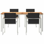 Комплектзахраненевградината 5 pcs Солидно тиково дърво