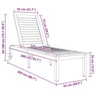 Шезлонги 2бр с маса 2-човек 3 pcs Кафяво Солидно акациево дърво