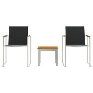 Комплектзахранененаоткрито 3 pcs Солидно акациево дърво