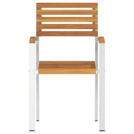 Градинскистол 6 pcs Кафяво 56x54,5x87см Масивно акациево дърво