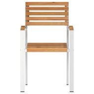 Градинскистол 6 pcs Кафяво 56x54,5x87см Масивно тиково дърво