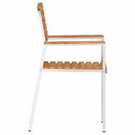 Градинскистол 8 pcs Кафяво 56x54,5x87см Масивно тиково дърво