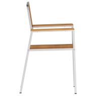 Градинскистол 6 pcs Кафяво 56x54,5x87см Масивно тиково дърво