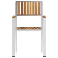 Градинскистол 6 pcs Кафяво 56x54,5x87см Масивно тиково дърво