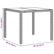 Комплект за хранене в градината 5 pcs Кафяво Полиратан
