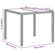 Комплект за хранене в градината 3 pcs Светлосиво полиратан