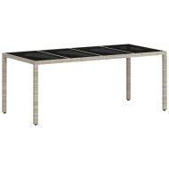 Комплект за хранене в градината 9 pcs Светлосиво Полиратан