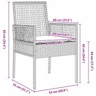 Комплект за хранене в градината 3 pcs Черно полиратан