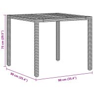 Комплект за хранене в градината 5 pcs Бежово Полиратан