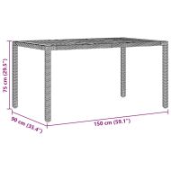 Комплект за хранене в градината 7 pcs Бежово Полиратан