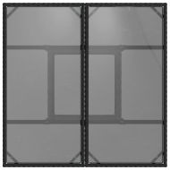 Комплект за хранене в градината 5 pcs Черно Полиратан