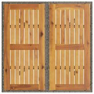 Комплект за хранене в градината 3 pcs Сив Полиратан