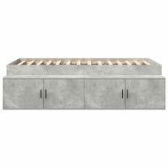 Рамка за легло Циментено сиво 100 x 200 cm Инженерно дърво