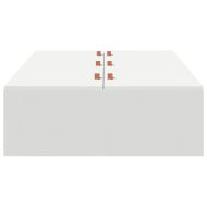 Легло с място за съхранение Бяло 80 x 200 cm Инженерно дърво