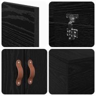 Легло с място за съхранение Черния дъб 80 x 200 cm