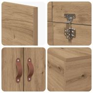 Легло с място за съхранение Дъб 80 x 200 cm Инженерно дърво