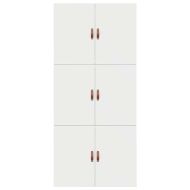 Легло с място за съхранение Бяло 100 x 200 cm Инженерно дърво