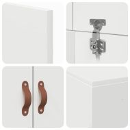 Легло с място за съхранение Бяло 100 x 200 cm Инженерно дърво