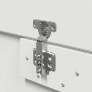 Легло с място за съхранение Бяло 200 x 200 cm Инженерно дърво