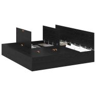 Легло с място за съхранение Черния дъб 200 x 200 cm