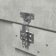 Легло с място за съхранение Циментено сиво 200 x 200 cm