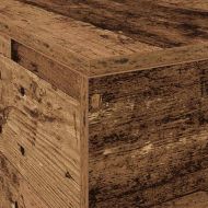 Легло с място за съхранение Старо дърво 120 x 200 cm