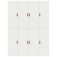 Легло с място за съхранение Бяло 160 x 200 cm Инженерно дърво