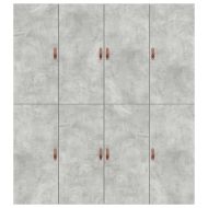 Легло с място за съхранение Циментено сиво 180 x 200 cm